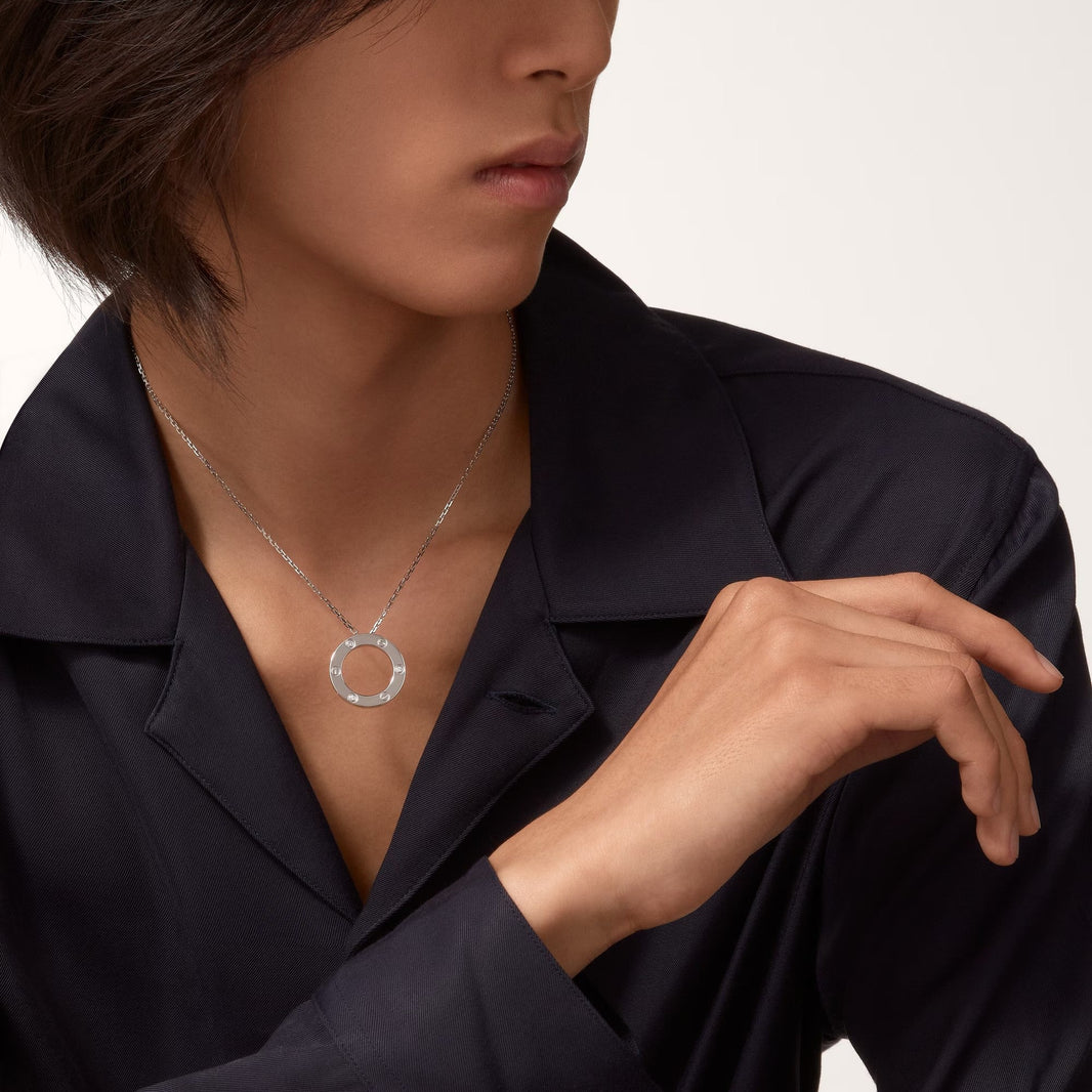[Camiery] LOVE NECKLACE 16MM 3 DIAMONDS