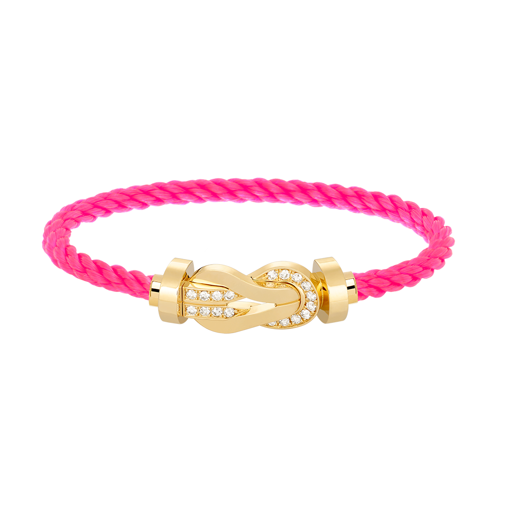 [Camiery]CHANCE LARGE 8 FIGURE BUCKLE HALF DIAMOND BRACELET GOLD