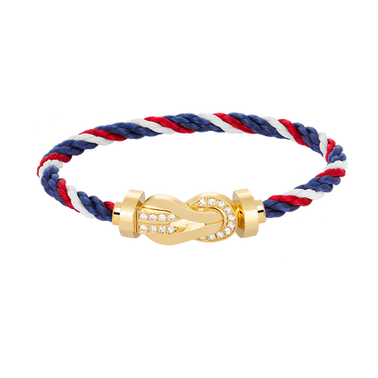 [Camiery]CHANCE LARGE 8 FIGURE BUCKLE HALF DIAMOND BRACELET GOLD
