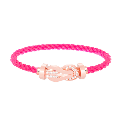 [Camiery]CHANCE LARGE 8 FIGURE BUCKLE HALF DIAMOND BRACELET ROSE GOLD