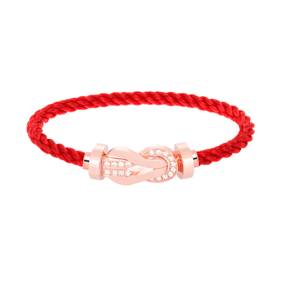 [Camiery]CHANCE LARGE 8 FIGURE BUCKLE HALF DIAMOND BRACELET ROSE GOLD