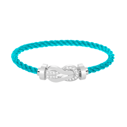 [Camiery]CHANCE LARGE 8 FIGURE BUCKLE HALF DIAMOND BRACELET SILVER