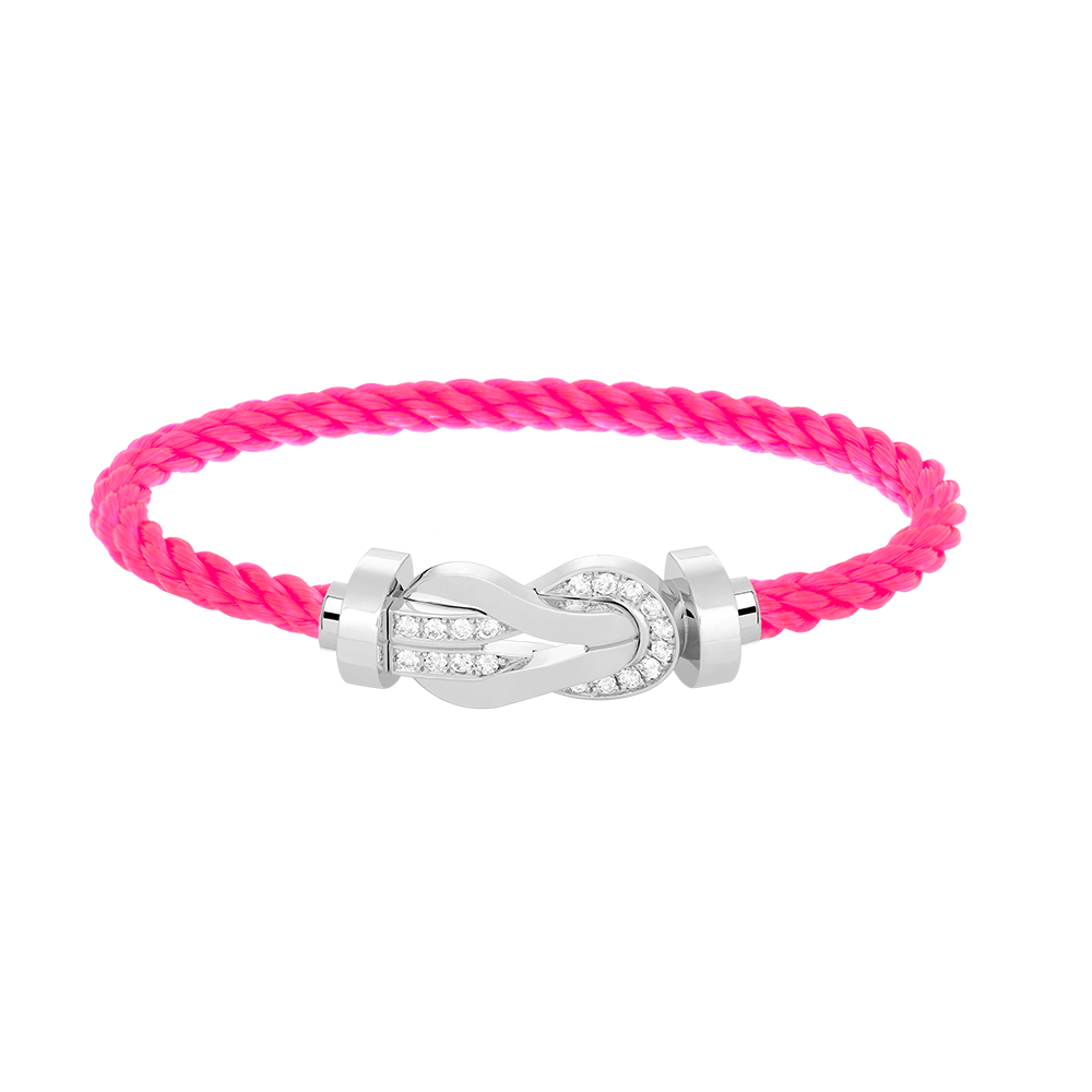 [Camiery]CHANCE LARGE 8 FIGURE BUCKLE HALF DIAMOND BRACELET SILVER