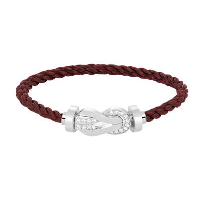 [Camiery]CHANCE LARGE 8 FIGURE BUCKLE HALF DIAMOND BRACELET SILVER