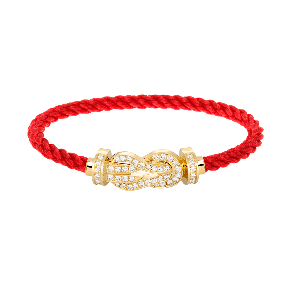 [Camiery]CHANCE LARGE 8 FIGURE BUCKLE FULLDIAMOND BRACELET GOLD