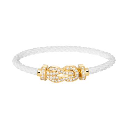 [Camiery]CHANCE LARGE 8 FIGURE BUCKLE FULLDIAMOND BRACELET GOLD