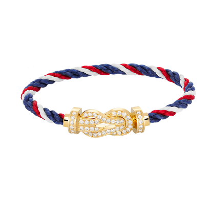[Camiery]CHANCE LARGE 8 FIGURE BUCKLE FULLDIAMOND BRACELET GOLD