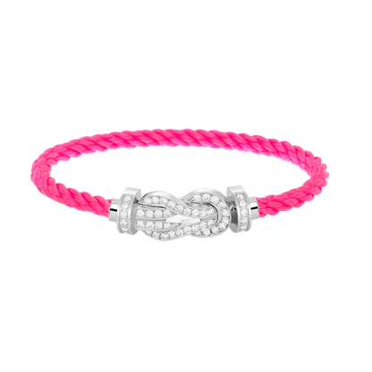 [Camiery]CHANCE LARGE 8 FIGURE BUCKLE FULL DIAMOND BRACELET SILVER