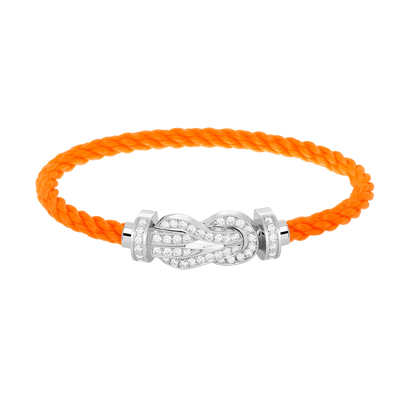 [Camiery]CHANCE LARGE 8 FIGURE BUCKLE FULL DIAMOND BRACELET SILVER