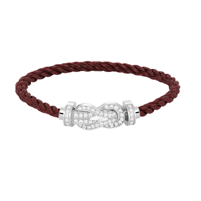[Camiery]CHANCE LARGE 8 FIGURE BUCKLE FULL DIAMOND BRACELET SILVER