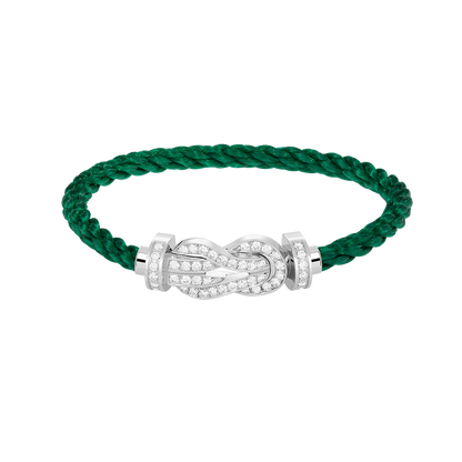 [Camiery]CHANCE LARGE 8 FIGURE BUCKLE FULL DIAMOND BRACELET SILVER