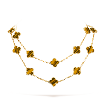 [Camiery]CLOVER 20 MOTIFS TIGER EYE ROSE GOLD