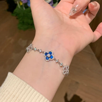 [Camiery]CLOVER 5 MOTIF PINK BLUE RED WHITE BRACELET