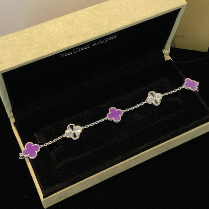 [Camiery] CLOVER 5 MOTIF VIOLET BRACELET COLLECTION