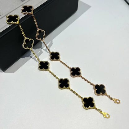 [Camiery] CLOVER 5 MOTIF ONYXS BRACELET COLLECTION