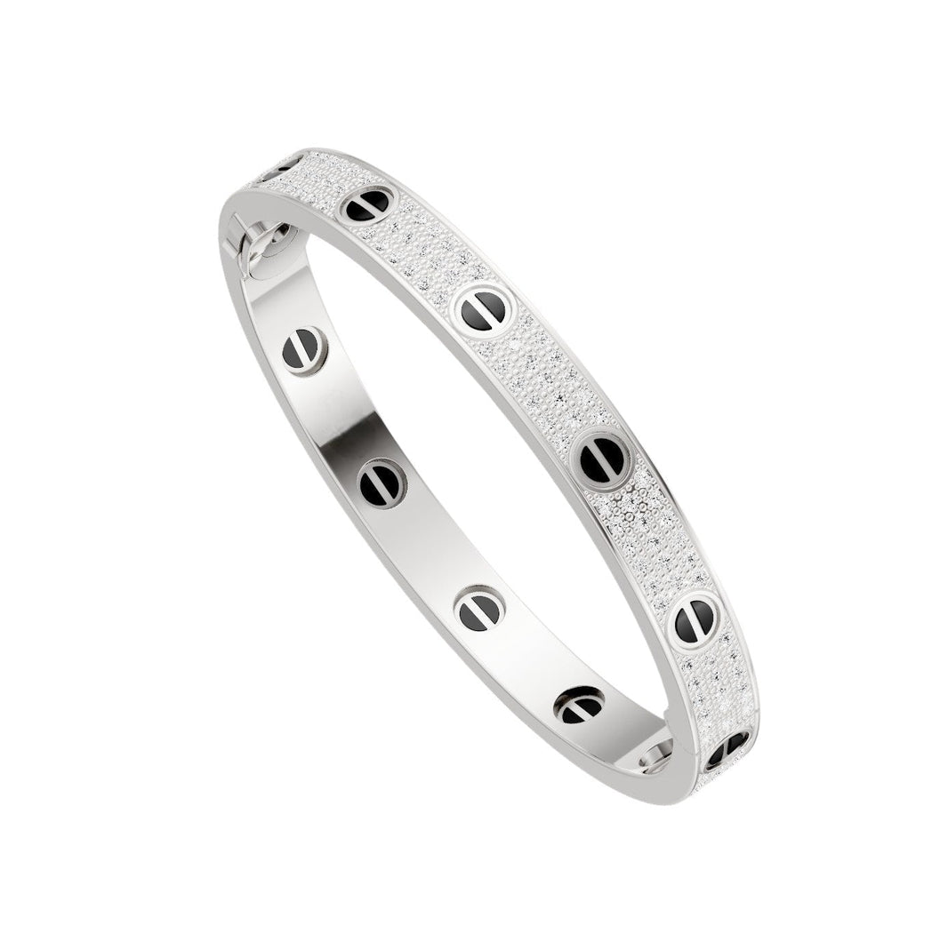 [Camiery] LOVE BRACELET 6.1MM DIAMOND-PAVED CERAMIC