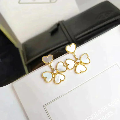 [Camiery]CLOVER SWEET WHITE MOP EARRINGS