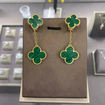 [Camiery]CLOVER 2 MOTIFS  EARRINGS (MULTIPLE CHOICESC
