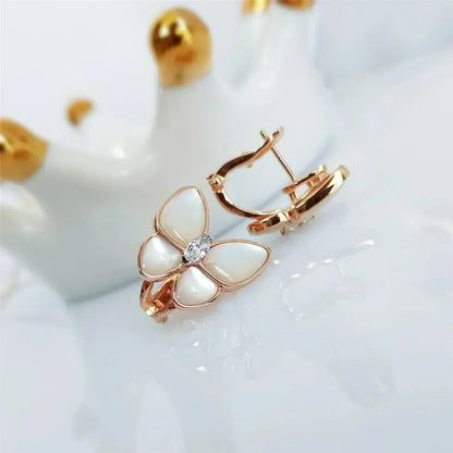 [Camiery]BUTTERFLY MOP DIAMOND EARRINGS