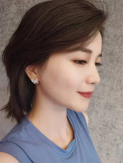 [Camiery]BUTTERFLY MOP DIAMOND EARRINGS