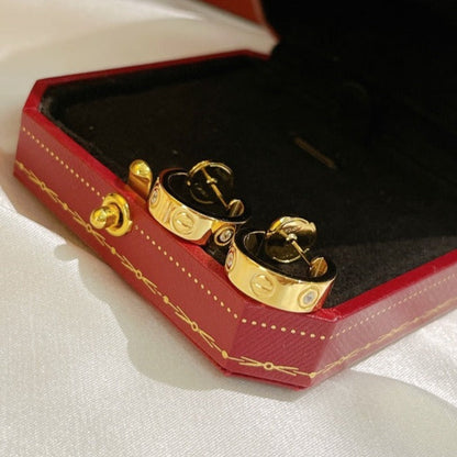 [Camiery] LOVE EARRINGS 5.7MM 2 DIAMONDS