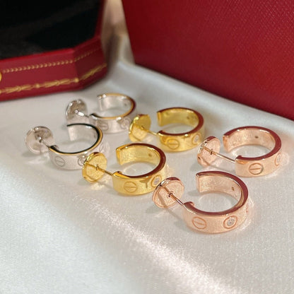 [Camiery] LOVE EARRINGS 5.7MM 2 DIAMONDS
