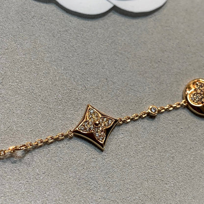 [Camiery]STAR AND SUN 4 MOTIFS GOLD DIAMONDS BRACELET