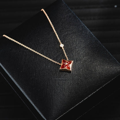 [Camiery]STAR NECKLACE PINK GOLD 1 DIAMOND