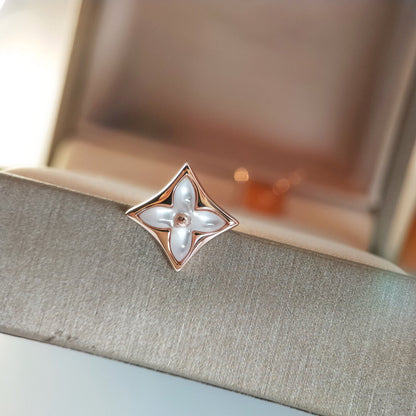 [Camiery]STAR MOP PINK GOLD EARRINGS