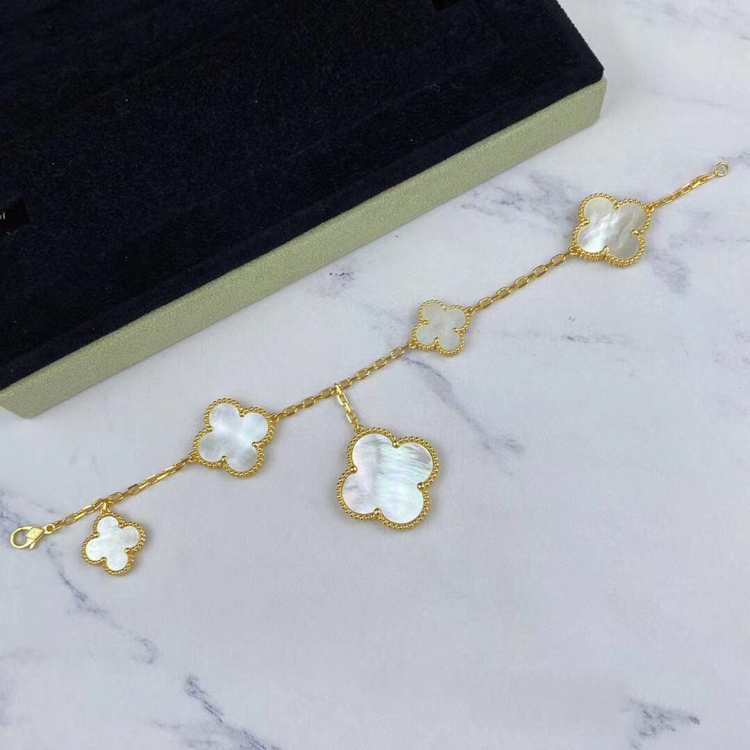 [Camiery]MAGIC CLOVER MOP GOLD BRACELET 5 MOTIFS