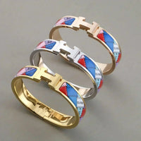 [Camiery]H BRACELET DOTTED BORDER 12MM