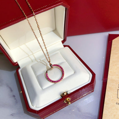 [Camiery] JUSTE NECKLACE RED FULL DIAMONDS