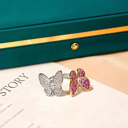 [Camiery]TWIN BUTTERFLY DIAMOND RING