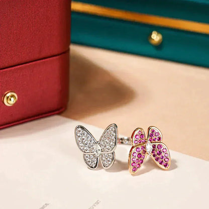 [Camiery]TWIN BUTTERFLY DIAMOND RING