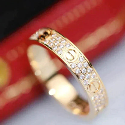 [Camiery] LOVE RING 4.0MM DIAMOND PAVED