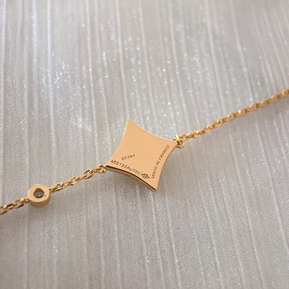 [Camiery]COLOR STAR CARNELIAN PINK GOLD DIAMOND BRACELET