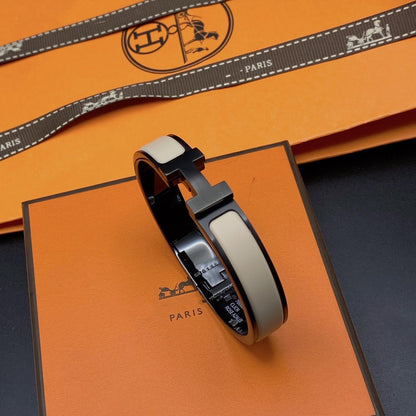 [Camiery]H BRACELET 12MM BLACK BEIGE CERAMIC
