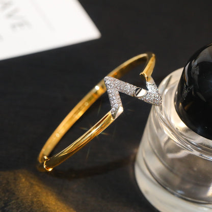 [Camiery]VOLTE UPSITE DOWN GOLD DIAMOND BRACELET