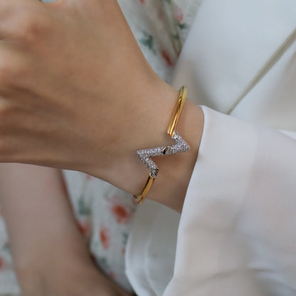 [Camiery]VOLTE UPSITE DOWN GOLD DIAMOND BRACELET