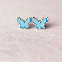 [Camiery]BUTTERFLY TURQUOISE EARRINGS SILVER