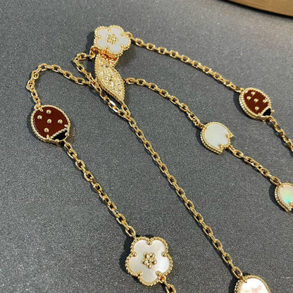 [Camiery]LUCKY SPRING 15 MOTIFS GOLD NECKLACE
