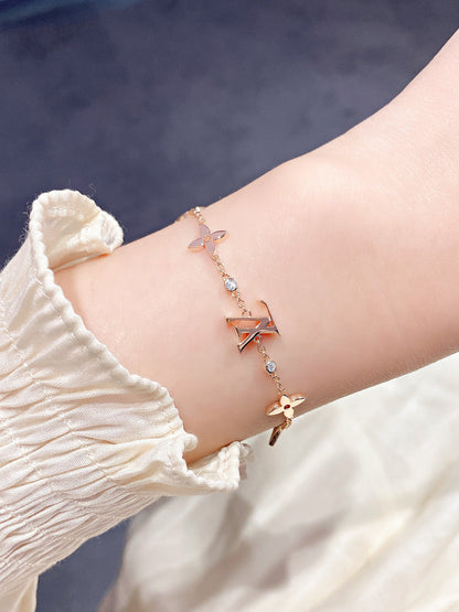 [Camiery]STAR AND SUN 7 MOTIFS GOLD BRACELET