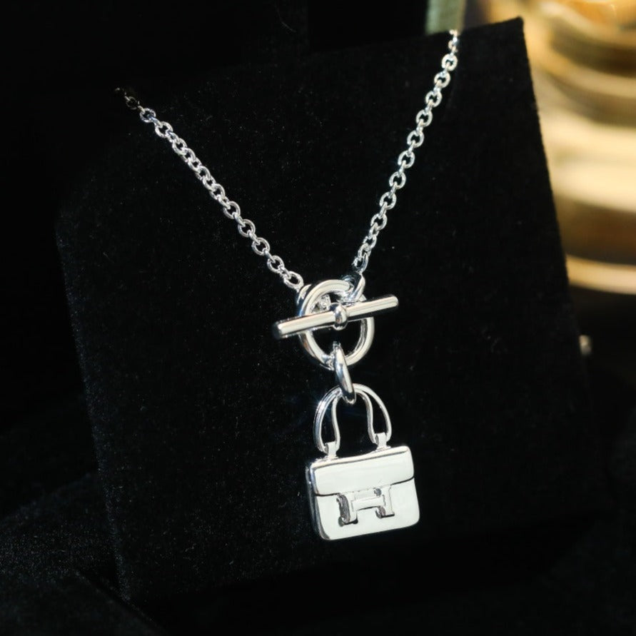 [Camiery]POP H PEDANT SILVER NECKLACE