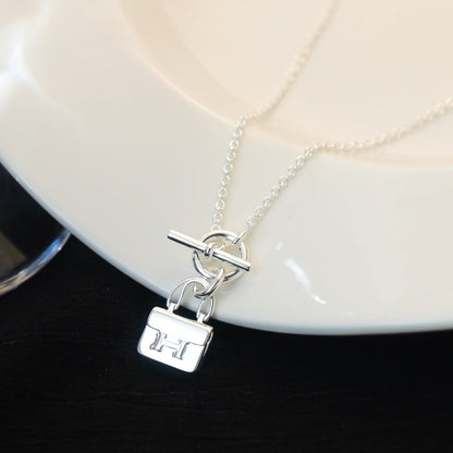 [Camiery]POP H PEDANT SILVER NECKLACE