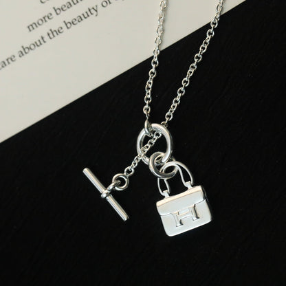 [Camiery]POP H PEDANT SILVER NECKLACE