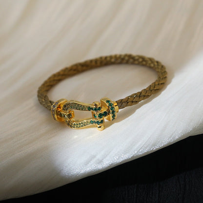 [Camiery]FORCE 10 GOLD GREEN DIAMOND PAVED