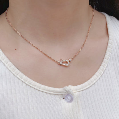 [Camiery]FORCE 10 PINK GOLD DIAMOND NECKLACE