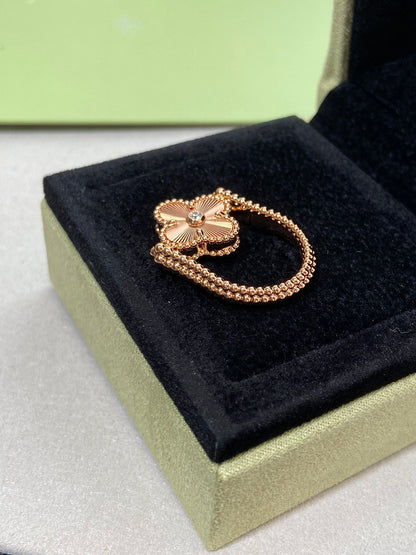 [Camiery]CLOVER RIVERSIBLE RING ROSE GOLD COLLECTION