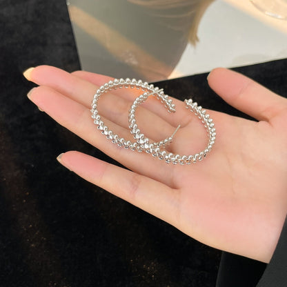 [Camiery] CLASH HOOP LARGE EARRINGS