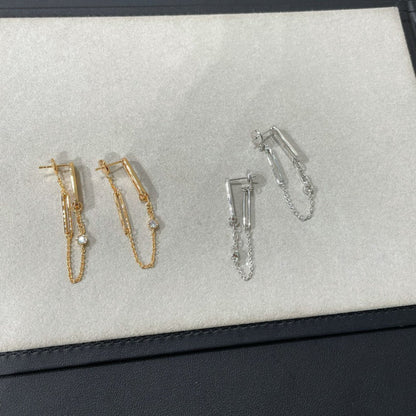 [Camiery]CHAINE CHAOS DIAMOND DROP EARRINGS